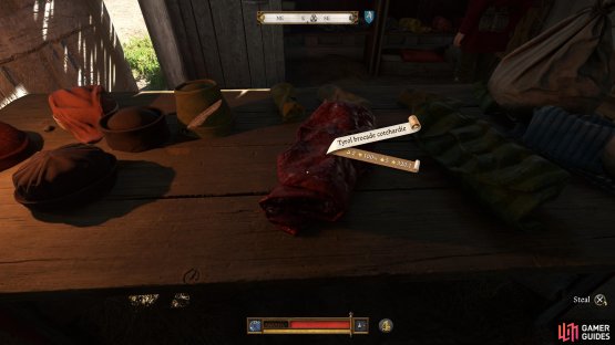 or you can steal it - if you attempt to steal it at night, it&rsquo;ll be locked in a chest (very hard).