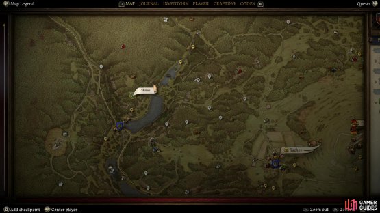 When you undertake a pilgrimage, a shrine will be randomly marked on your map.