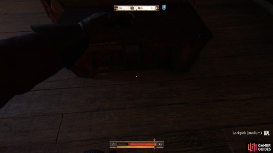 Interact with the chest while remaining unseen.