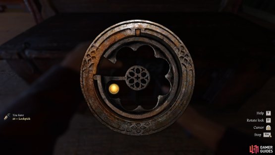 Find the &ldquo;sweet spot&rdquo; which turns gold, and rotate the lock while staying on the sweet spot.
