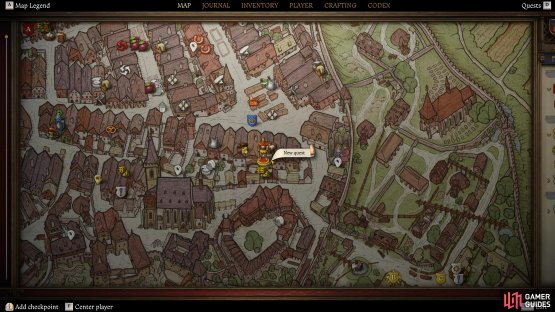 Head to the Tavern on the east side of the city.