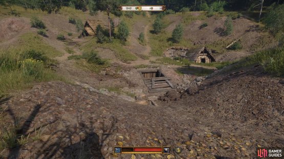 Climb down the ladder once you reach the entrance to trigger a scene.