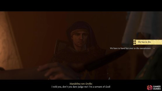 You can then decide the fate of Mandelina.