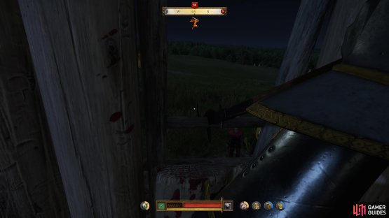 Focus on pushing the two ladders down with a Polearm during the battle.