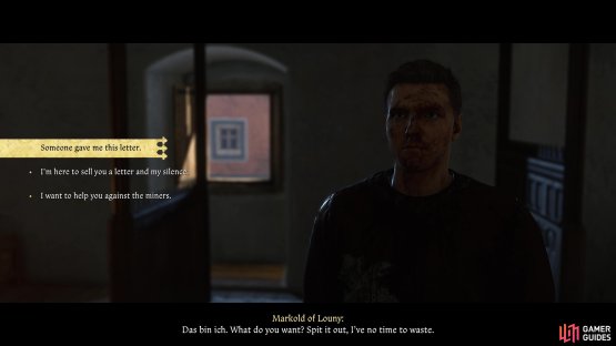 and then select the top option when speaking with Markold.