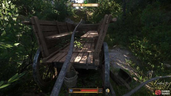 then head into the woods to find the cart.