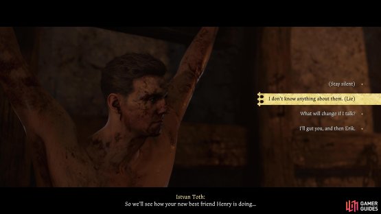 You can lie during your interrogation with Istvan Toth.