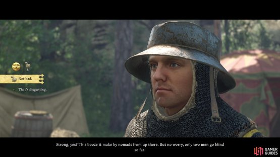 Pass the drinking check for a reputation boost.