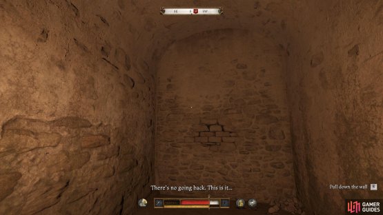 In the following room, interact with the wall to get inside Maleshov.