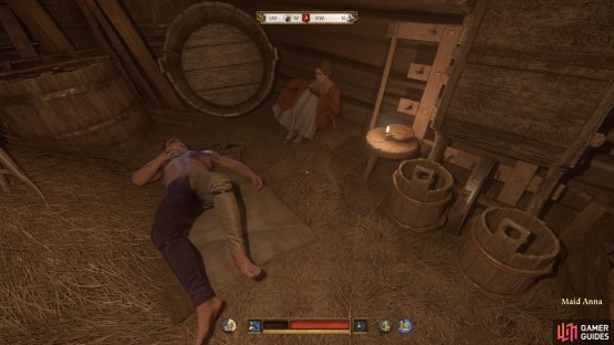 You can find Kuba and Anna in the barn next to the tavern.