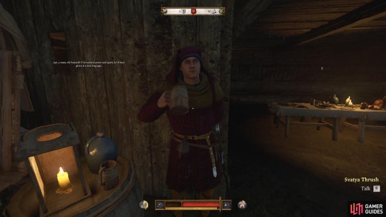 Speak to Gnarly in the stables to start the sword tournament.