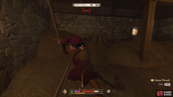 Your first battle will be against Svatya Thrush.