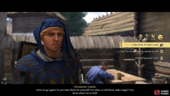 You can get Vashek to disclose the location of the bones without paying by succeeding at a speech check.