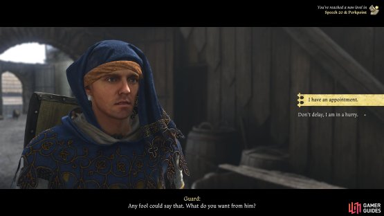 Tell the guard standing outside that you have an appointment to get access.