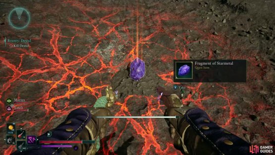 Grab the last fragment to trigger a boss fight.