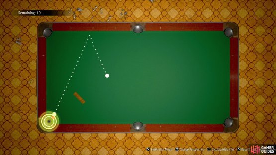 Easy 1 is a simple bank shot, but make sure you don&rsquo;t shoot too hard.