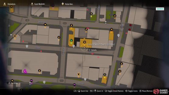 The fourth ball is in the pawn shop located on Hula Ave.