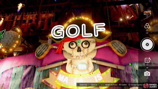 The &ldquo;Golf&rdquo; sign above where you do the minigame is what you want.