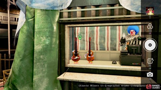 There is a booth with some instruments that you need to photograph.