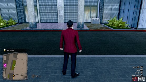 It&rsquo;s located by the entrance to some Spring Hotel that isn&rsquo;t marked on the map.