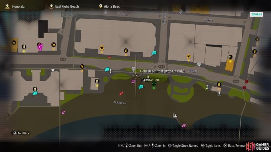 Travel to the Aloha Beachfront taxi spot for this entry.