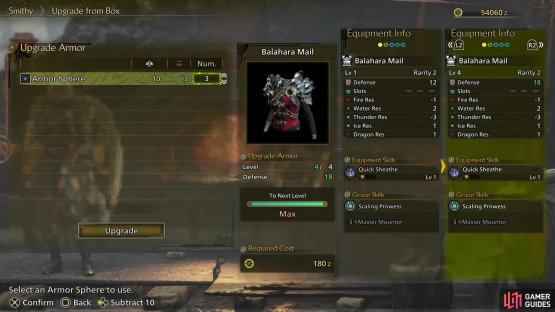 which can be used to upgrade armor.