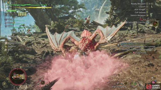 once it triggers the Shock Trap, run up to it and drop Tranq Bombs near it before it recovers!