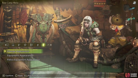Visit your tent and you&rsquo;ll get the option to &ldquo;Change Appearance&rdquo;,