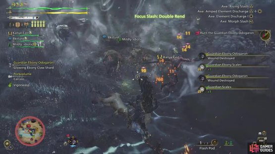 Destroy wounds to get a low shot at a Guardian Scale+ drop (not to be confused with the other types of scales these monsters can drop),