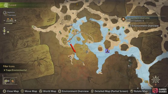 The Underground Lake can be reached by heading south in Area 8.