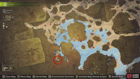 In Scarlet Forest, head to the southern end of Area 8.