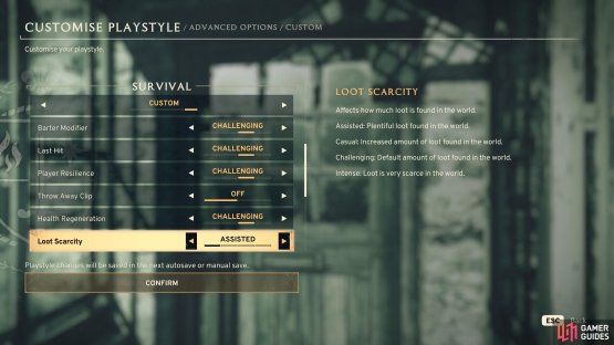 If you wish to get more granular, you can alter various settings within a category via &ldquo;advanced options&rdquo;