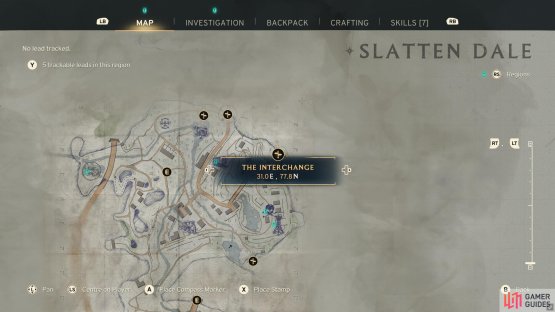 Find an entrance in the northeast section of Slatten Dale.