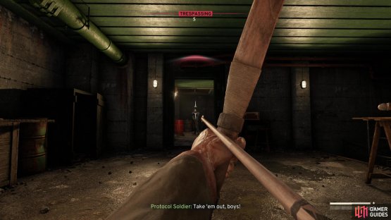 With some effort you can sneakily headshot all the Protocol soldiers in the bunker with arrows.