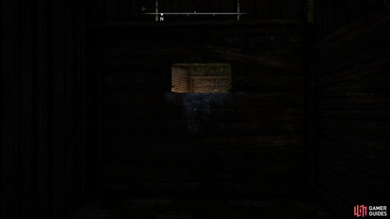 then turn northeast to spot a hole in the wall you can crawl through.