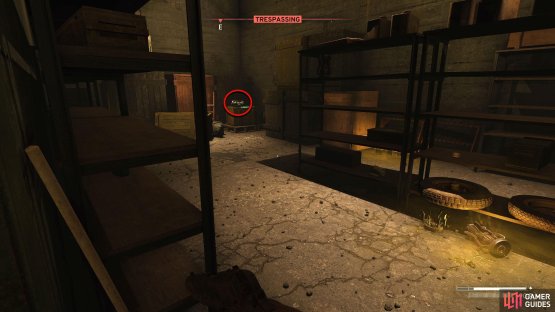 The place is filled with radiation, so make a run to the southeast corner, pick up the Atomic Battery, and run back out.