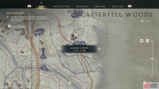 You&rsquo;ll find the Garden Centre to the northeast of the Casterfell Woods.
