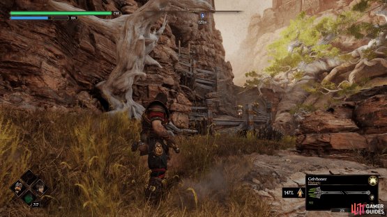 From the first Anvil, go forward, defeat the enemies, and take the shortcut up.