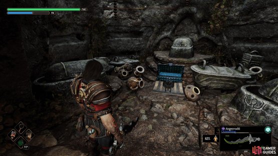 Defeat the Templars in the mausoleum north of the anvil and open the chest.