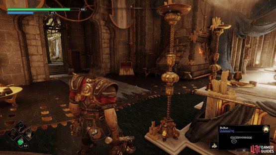 The chest will be on your left before the altar.