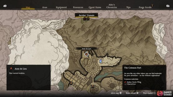 Make your way over the bridge at the Eagles Bridge anvil in The Crimson Fort.
