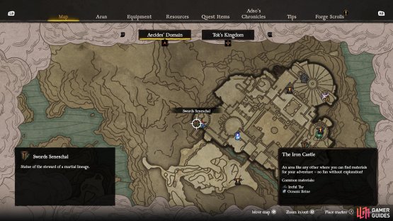 Uncover the Light Rune in the northwest of the Iron Castle and follow the path.