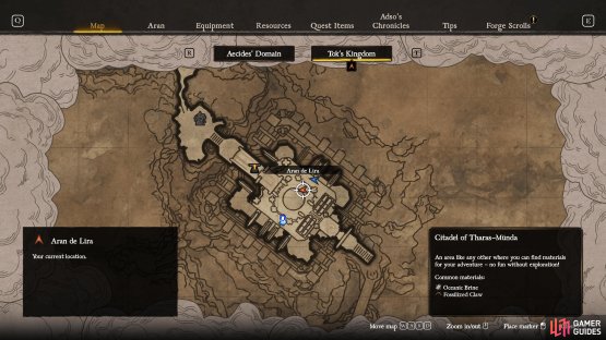 You&rsquo;ll make your way to the Citadel of Tharas-Munda as part of the story in Chapter 2.