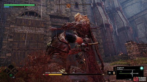 Defeat Aecides in the Iron Castle&rsquo;s courtyard.