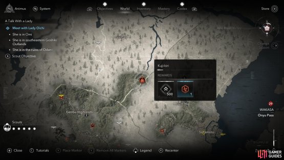 Head to the south of the Onyu Pass for this location.