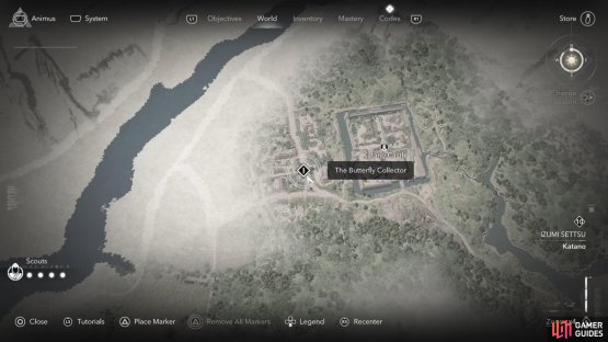 You&rsquo;ll find The Butterfly Collection side quest just west of Katano Castle.