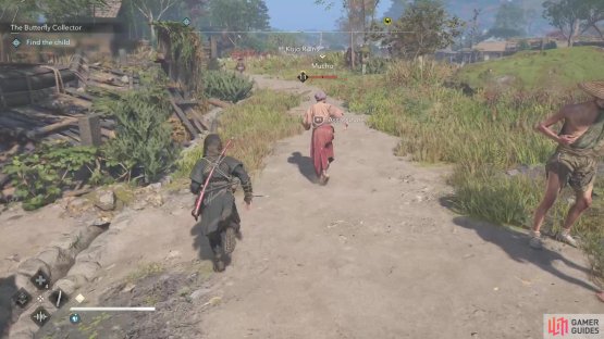 She will run away as soon as you approach her, so chase after her to strike her down.