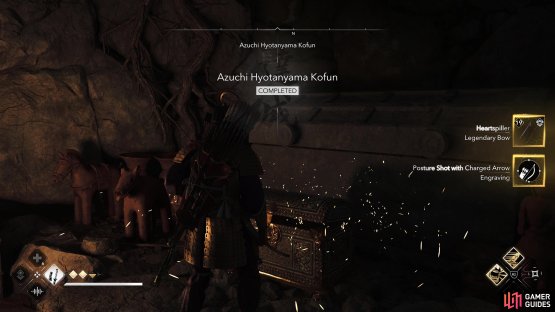 The Legendary Chest contains the Heartspiller bow for Yasuke.