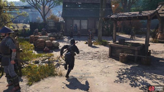 He can be found standing around with his men preparing for the assault.