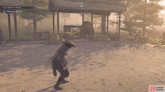 Aekuni Shrine Town is where you&rsquo;ll find the Food Vendor.